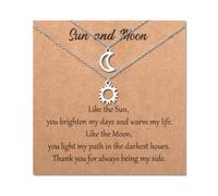 MANVEN Collier Soleil et Lune Colliers réglable pour meilleur ami Bijoux de l'amitié Cadeaux pour les amis Sœurs Femmes Filles