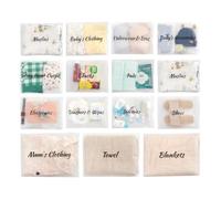 MANWU Lot de 14 sacs d'hôpital essentiels pour le travail et les couches, sacs d'hôpital pour maman, sacs de maternité, sacs de maternité, cadeau de douche