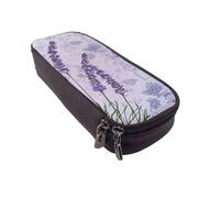 Many Frogs Sing on The Branches Summer Butterflies Trousse à rabat en cuir imprimé - Organiseur multifonction pour l'école, le bureau et les voyages, Tampon lavande, Taille unique, Cartable