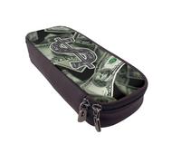 Many Frogs Sing on The Branches Summer Butterflies Trousse à rabat en cuir imprimé - Organiseur multifonction pour l'école, le bureau et les voyages, Panneau Dollar Money, Taille unique, Cartable