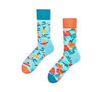 Many Mornings - Alhoa Vibes Mismatched Chaussettes Hibiscus, Surfeur - Taille 39-42