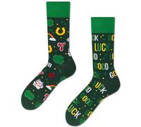Many Mornings - Bonne Chance chaussettes colorées pour femmes et hommes avec motifs (Good Luck, 43-46)
