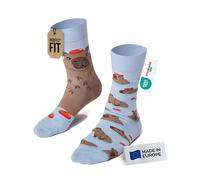 Many Mornings Chaussettes mixtes - Chaussettes amusantes unisexes - Tailles 35-46 - Idée cadeau - Fabriquées en UE - Animaux, Capybara, 39-42