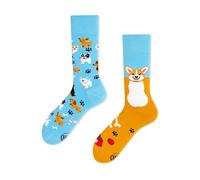 Many Mornings Chaussettes Unisexes Playful Dog Mismatched Multicolore 39-42