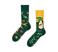 Many Mornings Chaussettes unisexes The Dinosaurs, aubergine, orange, vert, jaune, 43-46