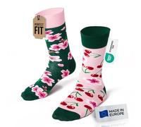 Many Mornings Cherry Blossom Chaussettes multicolores avec cerises, coton, fleurs, arbres, plantes (35-38)