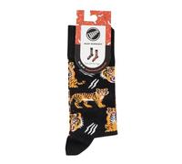 Many Mornings - Feet of the Tiger - Chaussettes assorties - Tigre, Vert/noir, 39-42