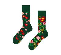Many Mornings - Flower Power Green - Floral, Fleuri - Chaussettes mélangées, Flower Power Green, 39-42