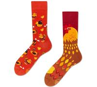 Many Mornings - Golden Eggs - Poules, poussins, œufs - Chaussettes non assorties, multicolore, 39-42