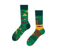 Many Mornings - Happy Harvest - Récolte heureuse - Chaussettes dépareillées - Fermier, tracteurs, 35-38