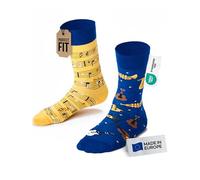 Many Mornings Music Notes Chaussettes dépareillées, Multi-Color, 39-42 (Lot de 2) Mixte