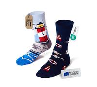 Many Mornings Nordic Lighthouse Chaussettes dépareillées, Multi-Color, 39-42 Mixte