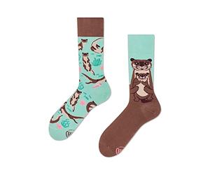 Many Mornings Otter Stories Chaussettes dépareillées, Multi-Color, 43-46 Mixte