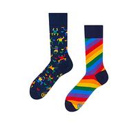 Many Mornings Over The Rainbow Chaussettes dépareillées, Multi-Color, 35-38 Mixte