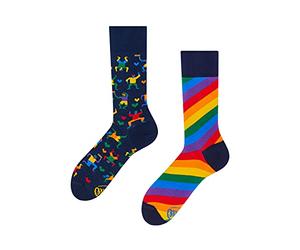 Many Mornings Over The Rainbow Chaussettes dépareillées, Multi-Color, 35-38 Mixte