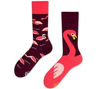 Many Mornings Pink Flamingo Chaussettes multicolores avec flamants roses, coton, oiseaux, lac, animaux (35-38)