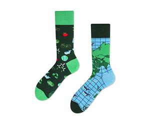 Many Mornings Save The Planet Chaussettes dépareillées, Multi-Color, 43-46 Mixte