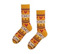 Many Mornings Warm Fox Chaussettes multicolores avec renards, coton, neige, forêt, animal sauvage (35-38)