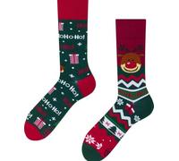 Many Mornings X-MAS Chaussettes de Noël amusantes et colorées pour homme et femme, Rudolph, 39-42