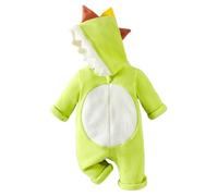 Manyakai Combinaison À Capuche Pour Bébés Garçons Et Filles Bas Âge En Automne-hiver Costume De Dinosaure Pour Tout-petit 0-18 Mois Jaune Vert 6-12 mois