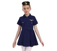 Manyakai Costume Pilote Chasse Force Aérienne Fille Costume Carnaval Costumes De Pilotes Et Aviation Pour Halloween XS-XL
