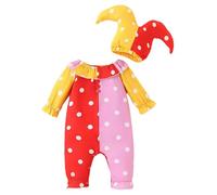 Manyakai Garçon Drôle Halloween Costume Clown Vêtements Pour Tout - Petits Collant Manches Longues Strike Color Chapeau Set Spectacle Rue Cirque Carnaval Noël 3-24 Mois Rouge 12-18 mois