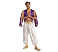 Manyakai Homme Costume Prince Arabe De Mythique Costumes Conte De Fées | Tenue Thème Arabe,Ensemble Costume Cosplay Homme,Halloween Outfit,Festivals De Rave,Fête Pirates,S'Habiller,Soirée,Pirate