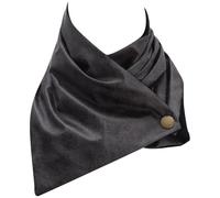 Manyakai Homme Foulard Vintage À La Mode 1 Pcs Cuir Artificiel Double Chaleur Conception De La Boucle Loisirs Accessoires Vestimentaires Quotidiens Gris Taille Unique