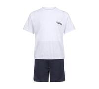 Manyakai Impression de lettres T shirt Shorts Enfant Garçon Séchage rapide Respirable Ensemble sportif Col rond Manches courtes Blanc 15-16 ans