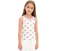 Manyakai sous Chemises sans Manches pour Petites Filles Gilets Athlétiques D'Été pour Enfants Uniforme Scolaire Sports Décennies Gilet D'Été Lapin 7-8 Ans