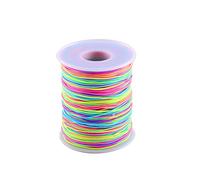 ManYee Cordon Elastique Ø0.1mm Fil Cordon Elastique Multi-Couleur pour Bijoux Bracelet Collier Une Bobine de 100M des Couleurs de l'arc-en-Ciel Parfait pour des projets de Perles et d'artisanats