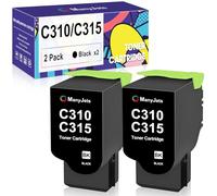 ManyJets Lot de 2 cartouches de toner compatibles C310 C315 pour imprimante Xerox 006R004356 - Utilisation pour imprimante Xerox C310 C310DNI C310DNIM C315 C315DNI - Noir
