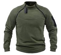 MANYMANY Hommes Polaire Tactique armée Pull Veste Hommes Hiver Combat Haut Coupe-Vent extérieur Blouse Militaire Polaire Pull L