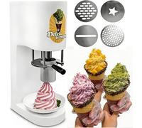 MANYOUYOU Machine à Glace Professionnelle pour Spaghettis Glacés, 80 W, 4 Sorties pour La Formation des Nouilles, Débit De 7,4 à 7,9 Gal/H, Extrudeuse à Pâtes Glacées White