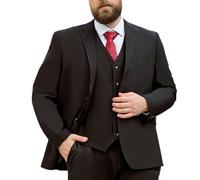 MANYUBEI Costumes pour Hommes, 2 Pièces Veste De Smoking Grande Taille Deux Boutons Affaires Décontracté Mariage Blazer Robe Banquet Hôte Veste Formelle Gros Vêtements pour Hommes,7XL,Black