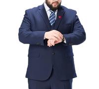 MANYUBEI Costumes pour Hommes, Blazer Grande Taille Coupe Ajustée Simple Boutonnage Deux Boutons Smoking Affaires Décontracté Mariage Banquet Hôte Veste Formelle Gros Vêtements Hommes,4XL,Blue