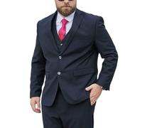 MANYUBEI Costumes pour Hommes, Veste De Smoking Grande Taille Coupe Ajustée Simple Boutonnage Deux Boutons Blazer De Mariage Affaires Décontracté Banquet Hôte Gros Vêtements pour Hommes,6XL,Blue
