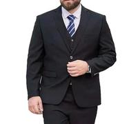 MANYUBEI Costumes pour Hommes, Veste De Smoking Grande Taille Coupe Ajustée Simple Boutonnage Deux Boutons Blazer De Mariage Affaires Décontracté Banquet Hôte Gros Vêtements pour Hommes,4XL,Black