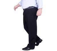 MANYUBEI Pantalon Formel pour Homme Extensible Grande Taille Taille Haute Décontracté Bureau Travail Costume Pantalon Habillé Confortable Ample avec Poches, 62,Black
