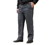 MANYUBEI Pantalon Formel pour Hommes Taille Haute Décontractée Grande Taille pour Le Travail Au Bureau Intelligent Jambe Droite Pantalon Habillé Confortable Ample,7XL,Grey