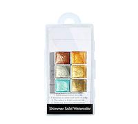 Manzilin Peinture aquarelle nacrée métallique pour nail art - Couleur unie - Haute pureté - Brillant - Cadeau exquis