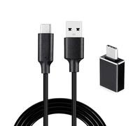 Manzlep Câble de type C vers USB compatible avec Focusrite Scarlett Solo (3e génération), Scarlett 2i2 (3e génération), interface audio USB, avec adaptateur USB C mâle vers USB femelle, 2 m