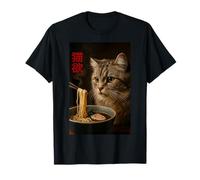 Mao YU Cat Desire Ramen Nouilles Nourriture Japonaise Félin T-Shirt