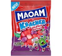 Maoam Kracher Wild Red Berries Bonbons à mâcher fourrés de noyaux effervescents 200g