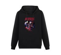 Maodisen Accept Metal Heart Accept Hoody Unisex Ptinted Hoodies Long Sleeve Men's Hooded with Pocket Black S
