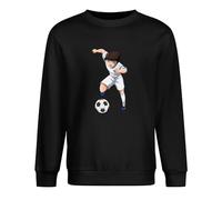 Maodisen Captain Tsubasa Great Man Tsubasa Ozora Tshirt Cotton Round Neck Clothes Clothing Top Men's Long Sleeve Crewneck 100% Cotton Pullover Unisex Sweatshirts Black M