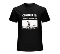 Maodisen Combat 84 Orders of The Day Skinhead Oi Music Short Sleeve T-Shirt Black M