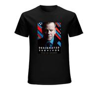 Maodisen Designated Survivor v4 Kiefer Sutherland Short-Sleeved T-Shirts Black XXL