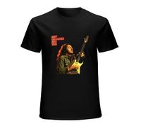 Maodisen New Rory Galagher Irish Tour Logo Guitar Hero Men's T Shirt Short-Sleeved T-Shirts Black XL