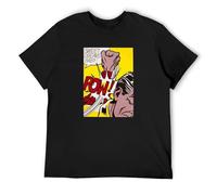 Maodisen Roy Lichtenstein Men T-Shirt Pop Art Retro Comic Warhol Sweet Dreams Baby Black XXXL